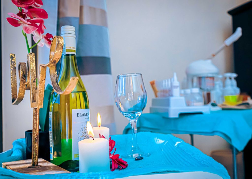 An luxury urban setting with a bottle of wine in Maboneng, Johannesburg, South Africa - The Curated Table